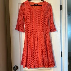 Roz & Ali Salmon Crochete Dress